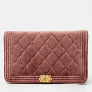 Chanel Pink Velvet Boy WOC Mini Crossbody Bag, Handbags - Luxury Closet catalog