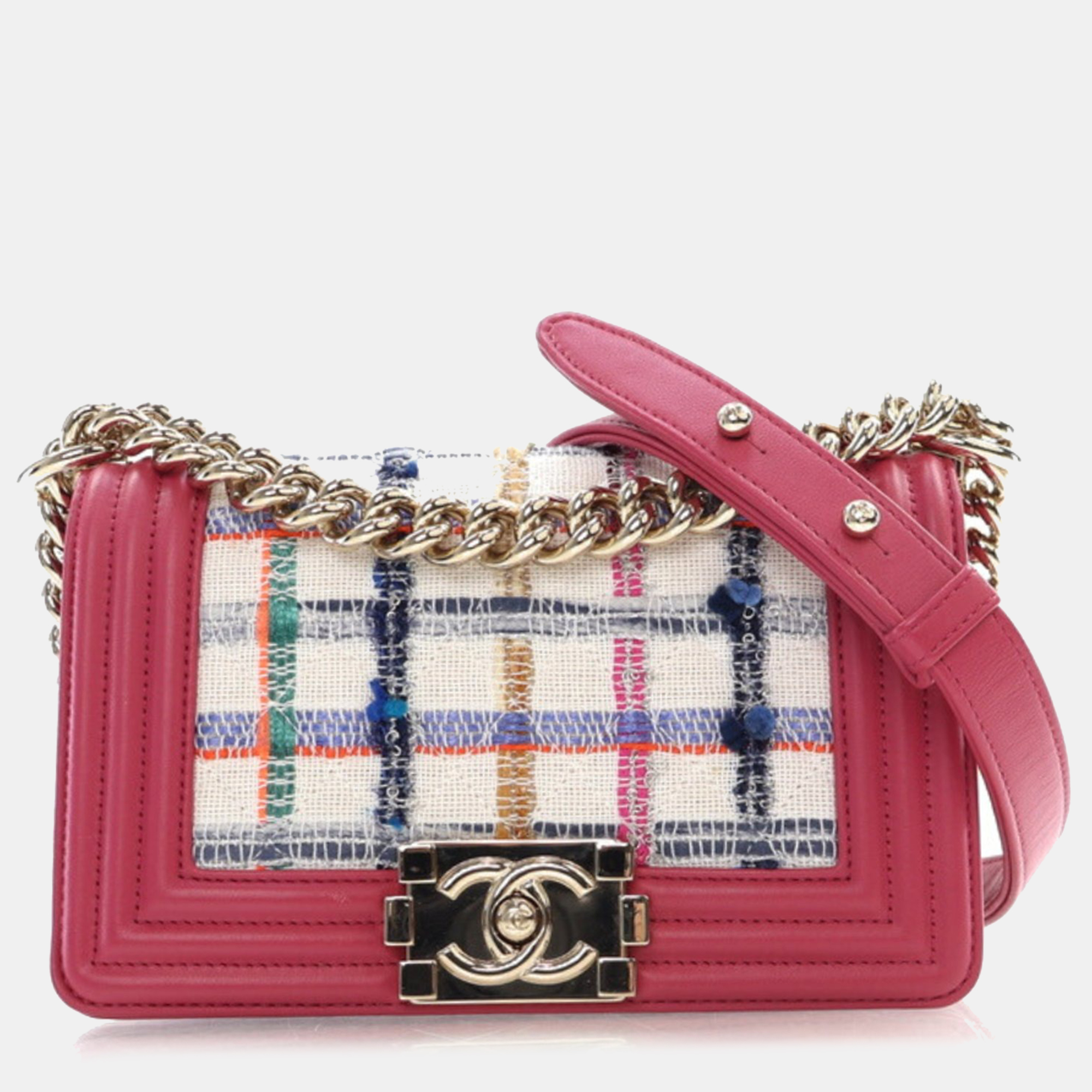 Chanel Small Pink Tweed Boy Bag, Shoulder Bags - Luxury Closet catalog