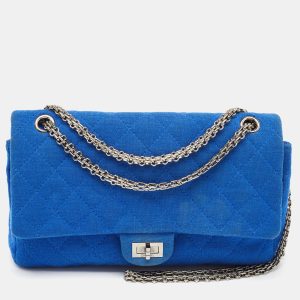 Chanel Blue Quilted Jersey Reissue 2.55 Classic 226 Flap Bag, Shoulder Bags - Luxury Closet catalog