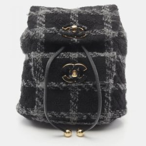 Chanel Black Grey Fabric Coco Mark Backpack, Backpacks - Luxury Closet catalog