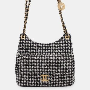 Chanel White/Black Tweed Hobo Bag, Shoulder Bags - Luxury Closet catalog