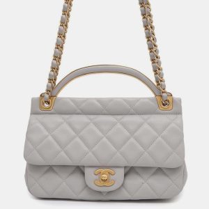 Chanel Matelasse Gray Lambskin Shoulder Bag, Shoulder Bags - Luxury Closet catalog