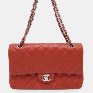 Chanel Red Caviar Leather Classic Double Flap Shoulder Bag, Shoulder Bags - Luxury Closet catalog