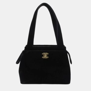 Chanel Black Velvet Turnlock Handbag, Satchels - Luxury Closet catalog