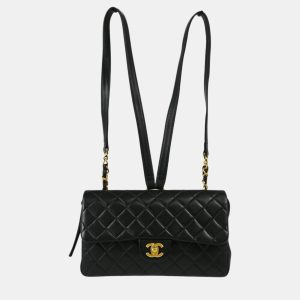 Chanel Black Lambskin Leather Backpack, Backpacks - Luxury Closet catalog
