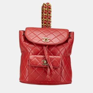 Chanel Red Lambskin Backpack, Backpacks - Luxury Closet catalog