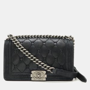 Chanel Black Suede and Leather Boy Shoulder Bag, Shoulder Bags - Luxury Closet catalog
