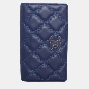 Chanel Blue Quilted Lambskin Leather CC Quilted Bifold Wallet, Wallets & Money Clips - Luxury Closet catalog