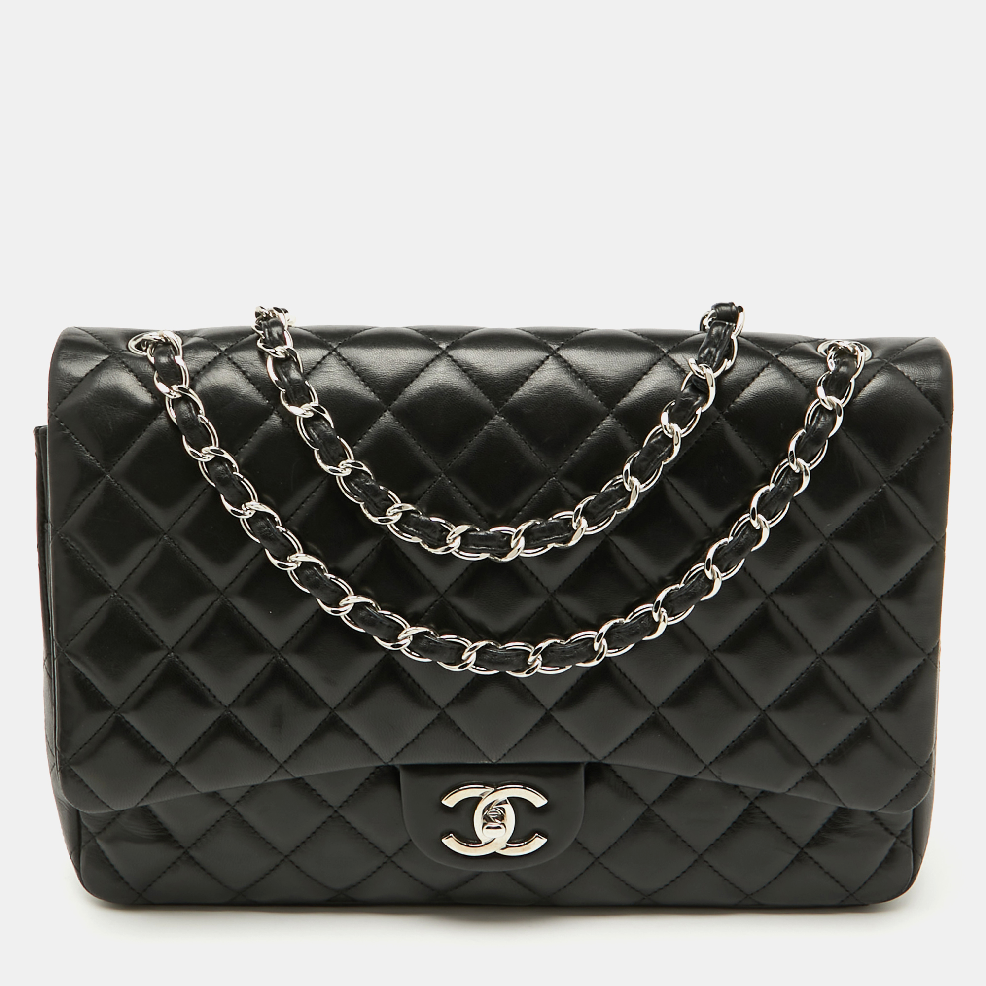 Chanel Black Quilted Leather Maxi Classic Double Flap Bag, Shoulder Bags - Luxury Closet catalog