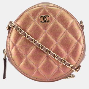 Chanel Purple Iridescent Lambskin Round Clutch with Chain Bag, Clutches & Special Occasion Bags - Luxury Closet catalog