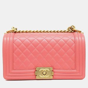 Chanel Pink Caviar Leather Medium Boy Shoulder Bag, Shoulder Bags - Luxury Closet catalog