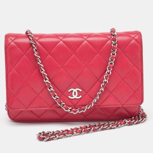 Chanel Rose Pink Quilted Leather Classic WOC Clutch Bag, Clutches & Special Occasion Bags - Luxury Closet catalog