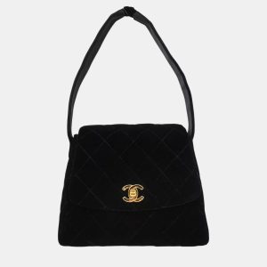 Chanel Black Velvet Shoulder Bag, Satchels - Luxury Closet catalog