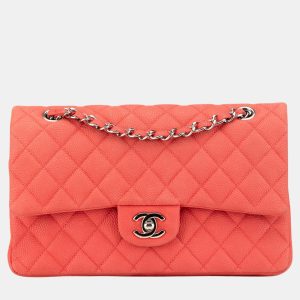 Chanel Pink Medium Classic Caviar Double Flap Bag, Shoulder Bags - Luxury Closet catalog