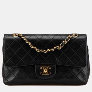 Chanel Black Small Classic Lambskin Double Flap Bag, Shoulder Bags - Luxury Closet catalog