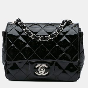 Chanel Black Mini Square Classic Patent Single Flap Bag, Shoulder Bags - Luxury Closet catalog