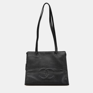 Chanel Black Caviar Leather CC Tote Bag, Tote Handbags - Luxury Closet catalog