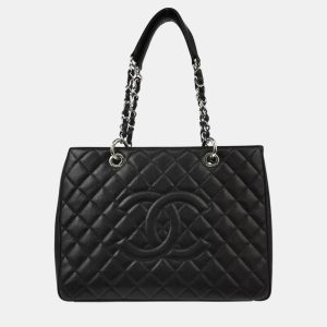 Chanel Black Calfskin Grand Shopping Tote Bag, Tote Handbags - Luxury Closet catalog