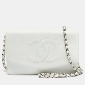 Chanel White Caviar Leather CC Timeless Wallet on Chain, Wallets & Money Clips - Luxury Closet catalog