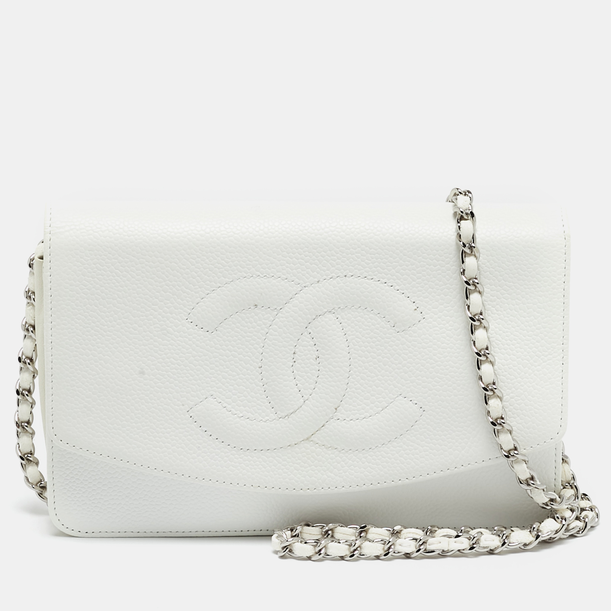 Chanel White Caviar Leather CC Timeless Wallet on Chain, Wallets & Money Clips - Luxury Closet catalog
