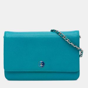 Chanel Aqua Blue Caviar Bicolor CC Wallet On Chain Bag, Wallets & Money Clips - Luxury Closet catalog
