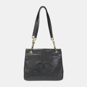 Chanel Black Leather CC Shoulder Bag, Shoulder Bags - Luxury Closet catalog