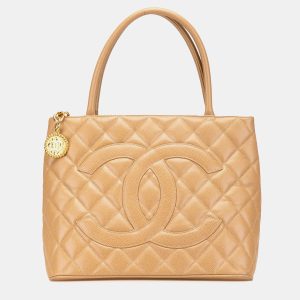 Chanel Beige Caviar Leather Medallion Tote Bag, Tote Handbags - Luxury Closet catalog