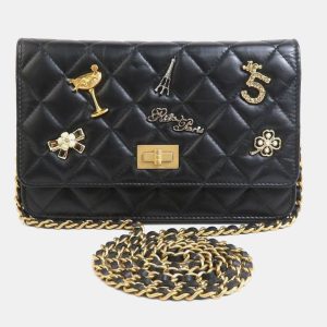 Chanel Black Lambskin 2.55 Chain Wallet Bag, Wallets & Money Clips - Luxury Closet catalog