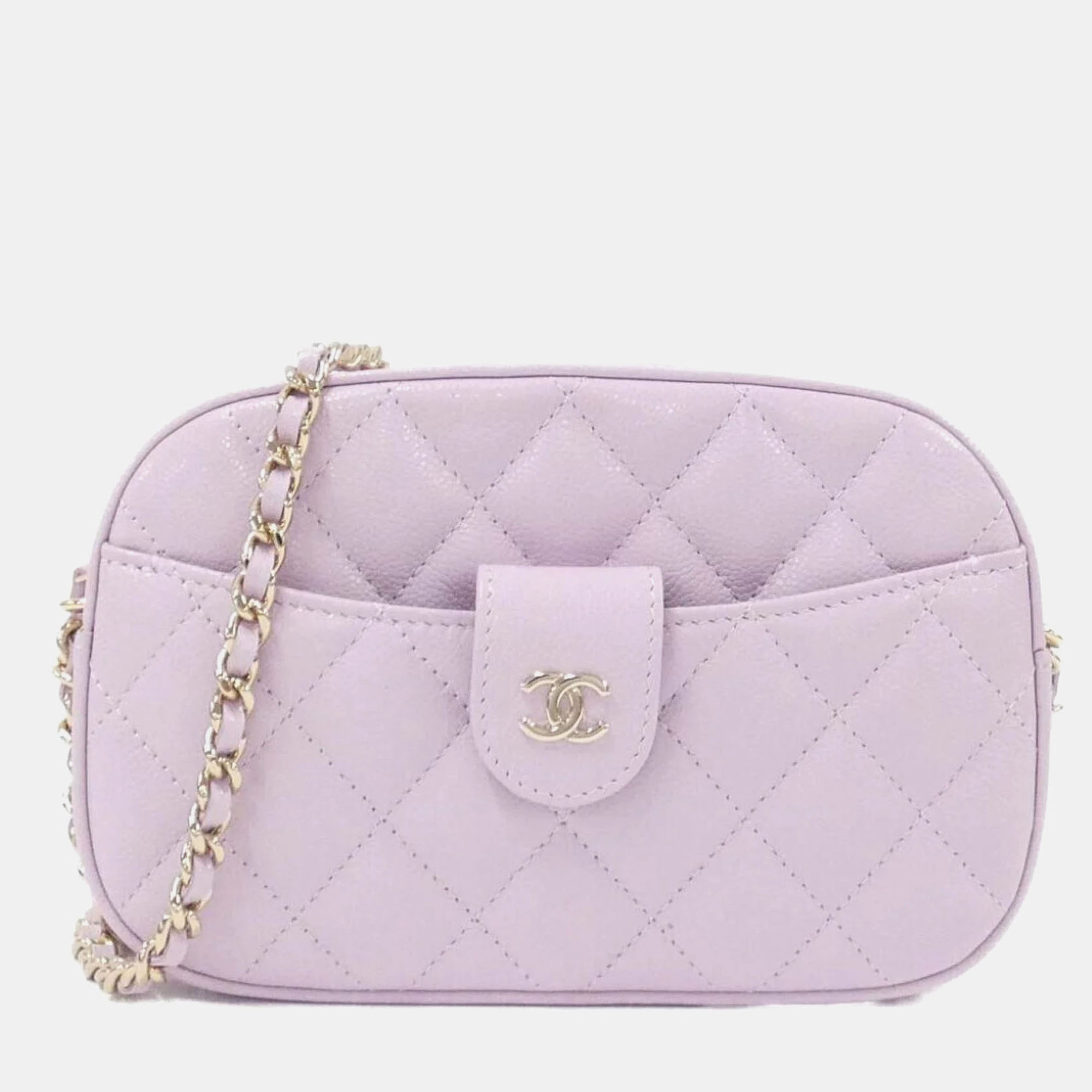 Chanel Light Pink Leather Chain Shoulder Bag, Clutches & Special Occasion Bags - Luxury Closet catalog