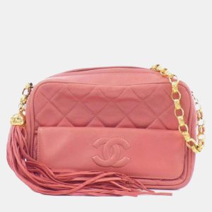 Chanel Pink Lambskin Leather Shoulder Bag, Shoulder Bags - Luxury Closet catalog