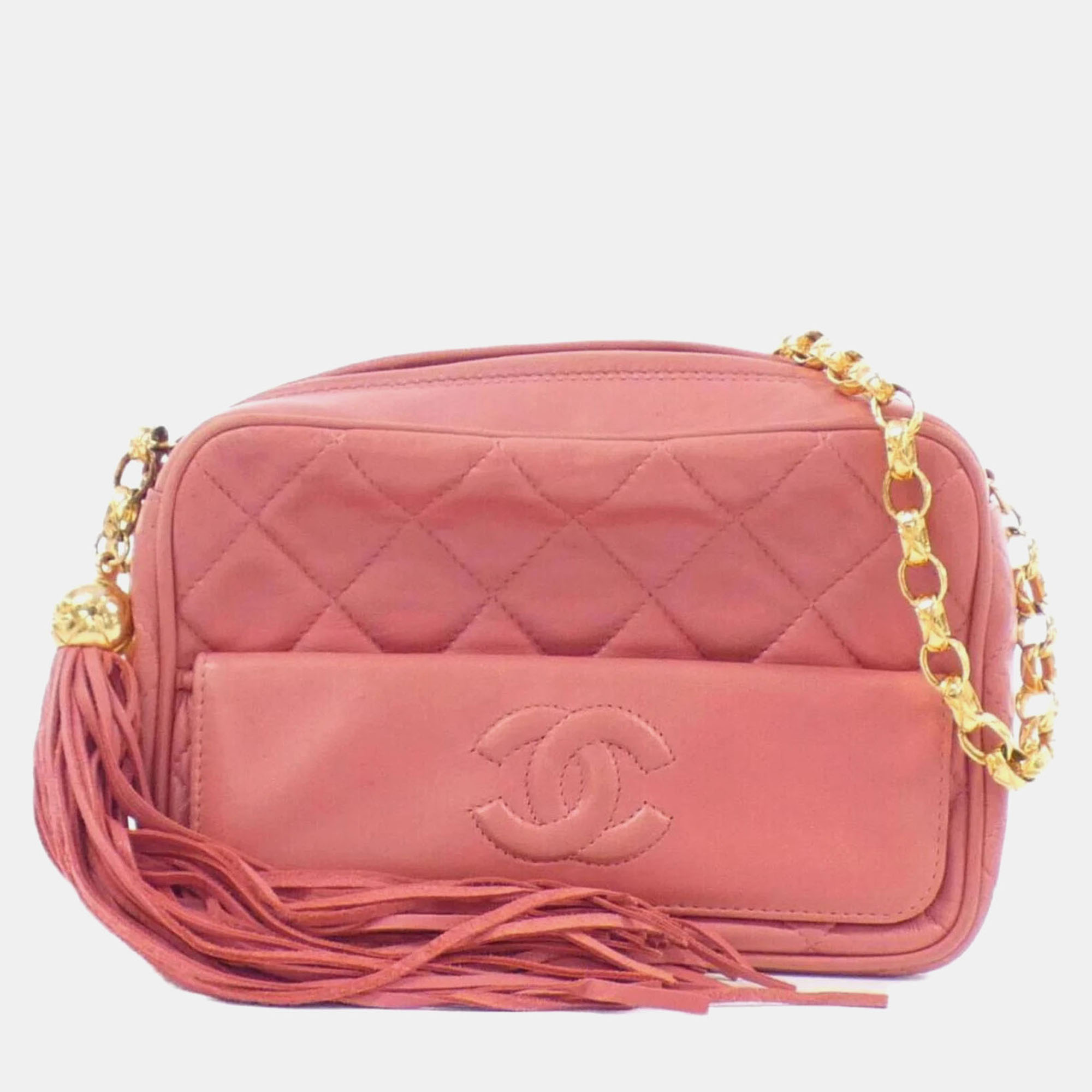 Chanel Pink Lambskin Leather Shoulder Bag, Shoulder Bags - Luxury Closet catalog