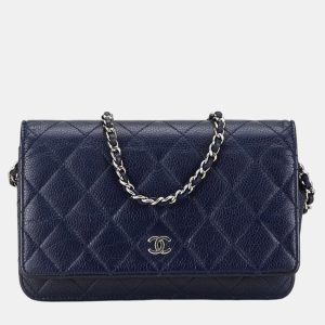 Chanel Navy Blue Caviar Leather Wallet on Chain, Wallets & Money Clips - Luxury Closet catalog