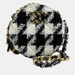 Chanel Black Off-White Tweed Shoulder Bag, Shoulder Bags - Luxury Closet catalog
