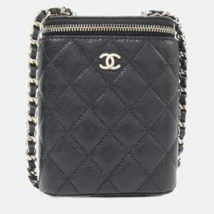 Chanel Black Leather Timeless Classic Vanity Shoulder Bag, Shoulder Bags - Luxury Closet catalog