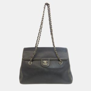 Chanel Black Caviar Leather Chain Tote Shoulder Bag, Tote Handbags - Luxury Closet catalog