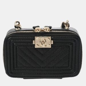 Chanel Black Caviar Leather Boy Mini Shoulder Bag, Wallets & Money Clips - Luxury Closet catalog