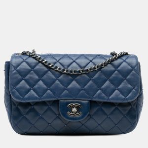 Chanel Blue Small Quilted Lambskin Beaded Single Flap Bag, Shoulder Bags - Luxury Closet catalog