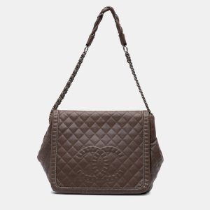 Chanel Brown Large Quilted Calfskin Istanbul Accordion Flap, Shoulder Bags - Luxury Closet catalog