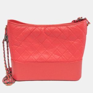 Chanel Coral Red Leather Gabrielle Hobo Bag, Shoulder Bags - Luxury Closet catalog