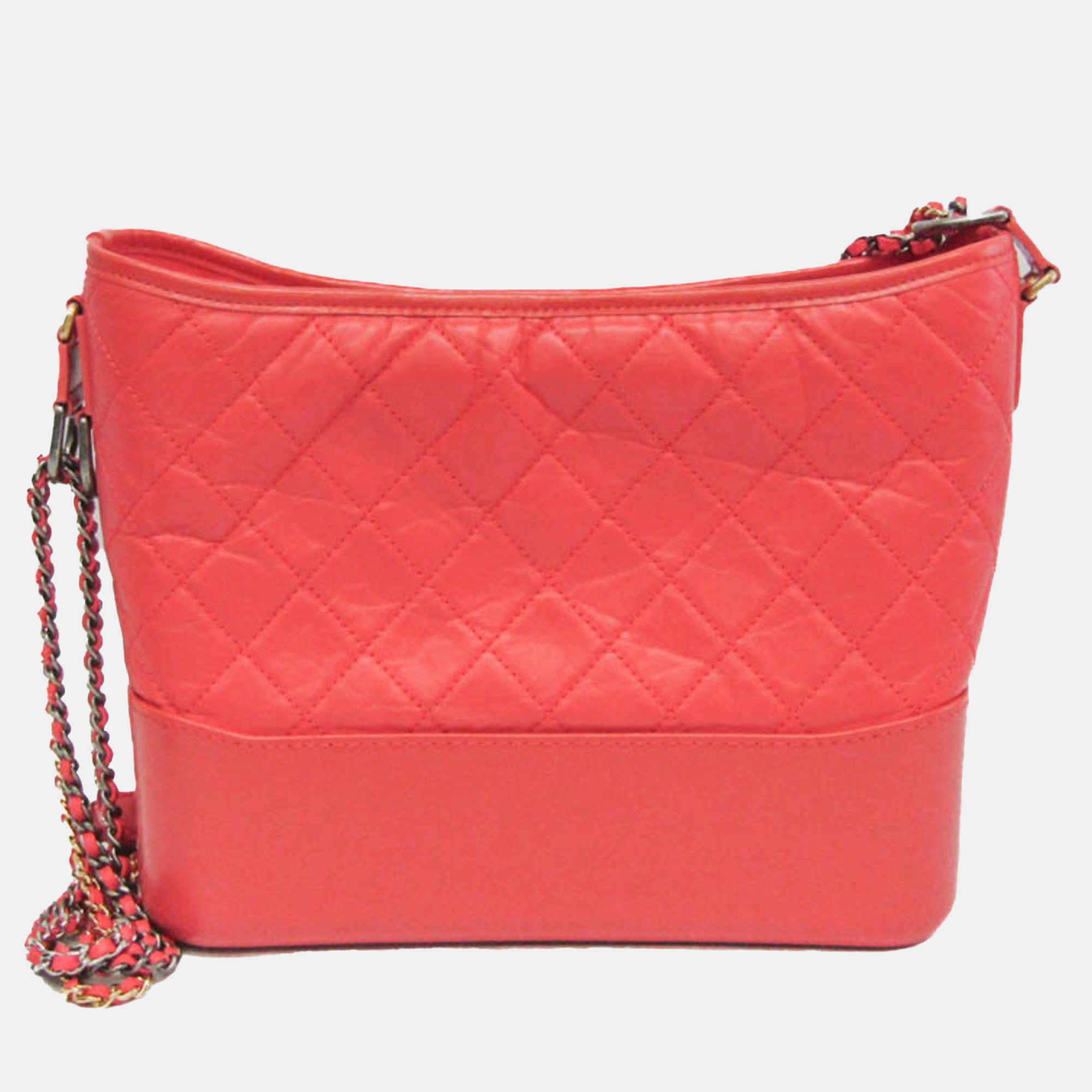Chanel Coral Red Leather Gabrielle Hobo Bag, Shoulder Bags - Luxury Closet catalog