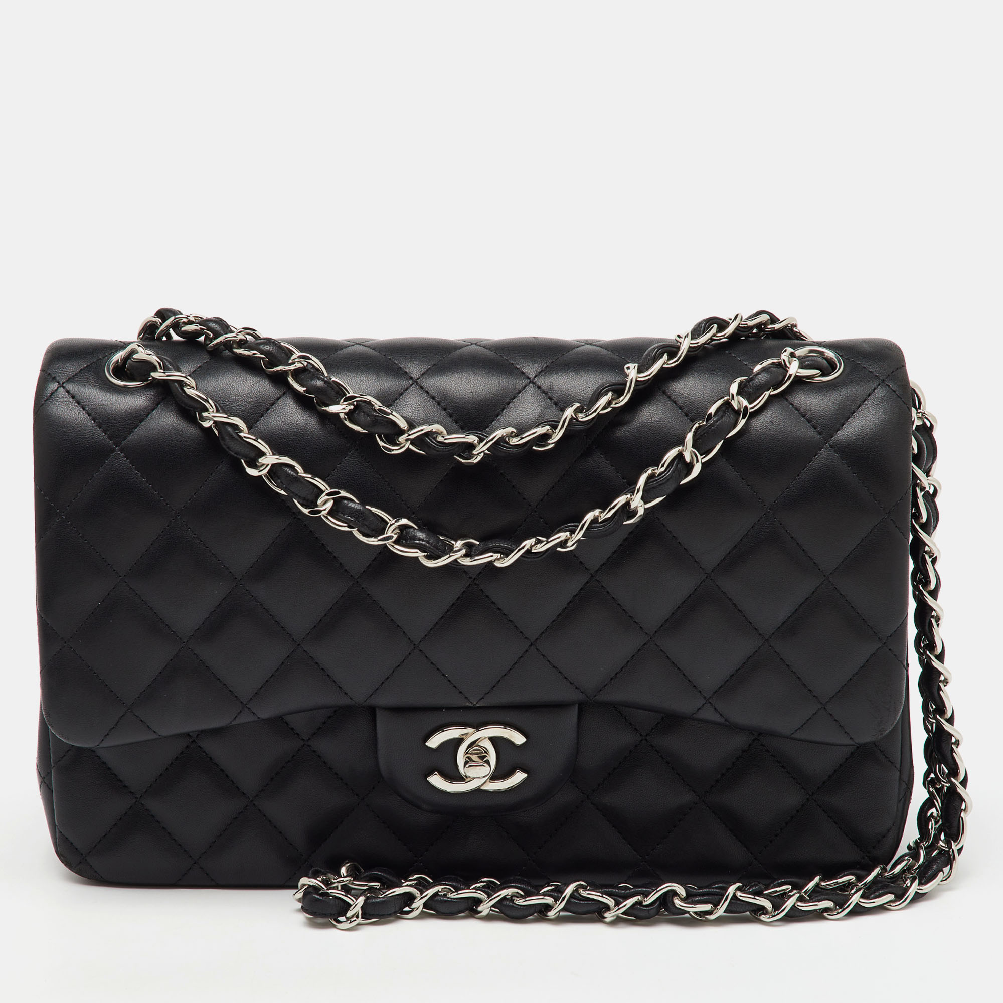 Chanel Black Quilted Leather Large Classic Double Flap Bag, Shoulder Bags - Luxury Closet catalog