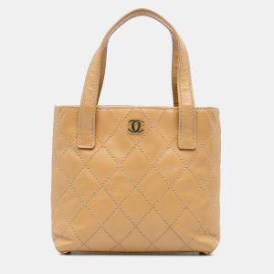 Chanel Brown CC Wild Stitch Calfskin Handbag, Tote Handbags - Luxury Closet catalog