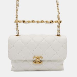 Chanel Matelasse Chain White Lambskin shoulder Bag, Shoulder Bags - Luxury Closet catalog