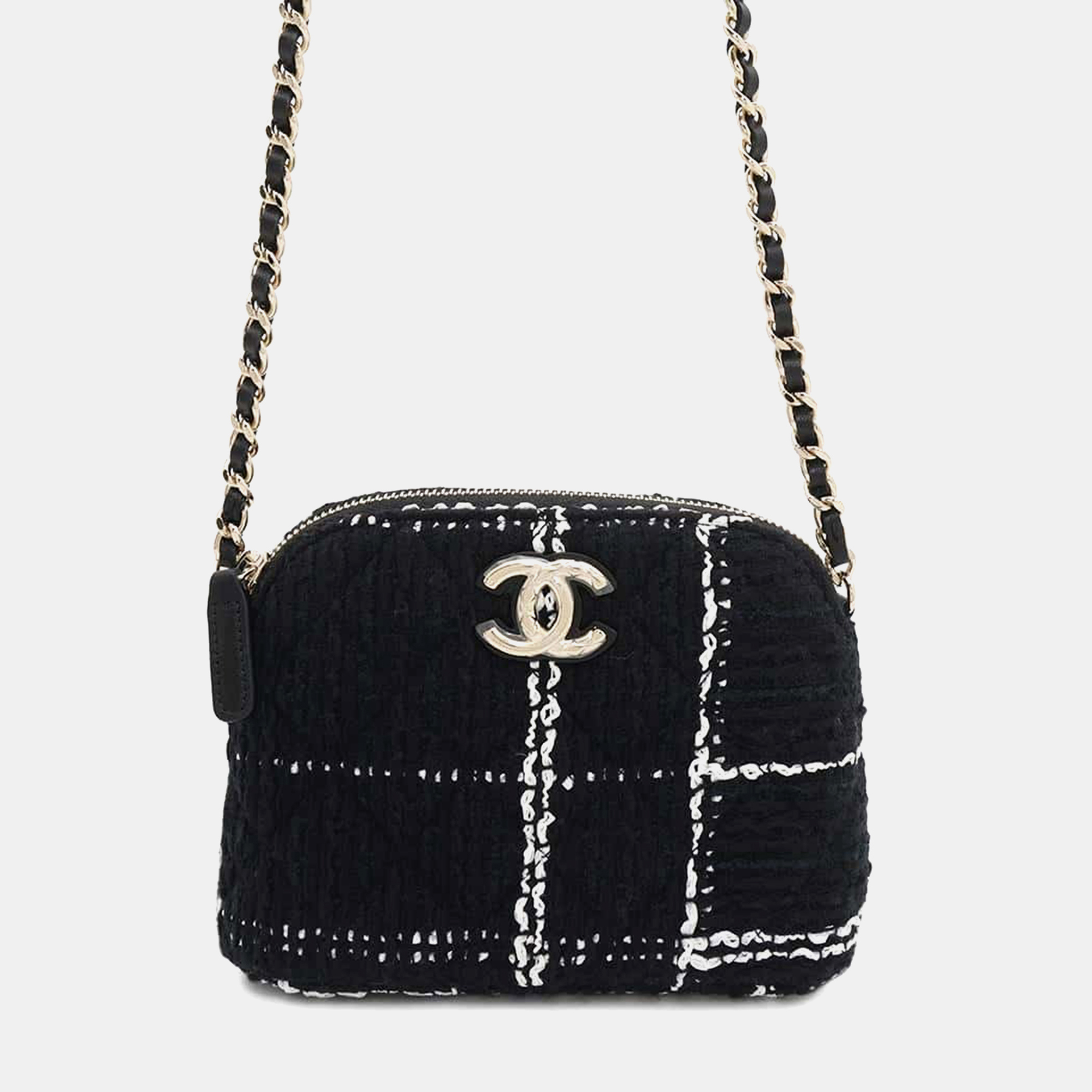 Chanel Black Tweed Pochette Chain Shoulder Bag, Shoulder Bags - Luxury Closet catalog