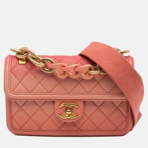 Chanel Pink Small Quilted Caviar Sunset On The Sea Flap, Shoulder Bags - Luxury Closet catalog