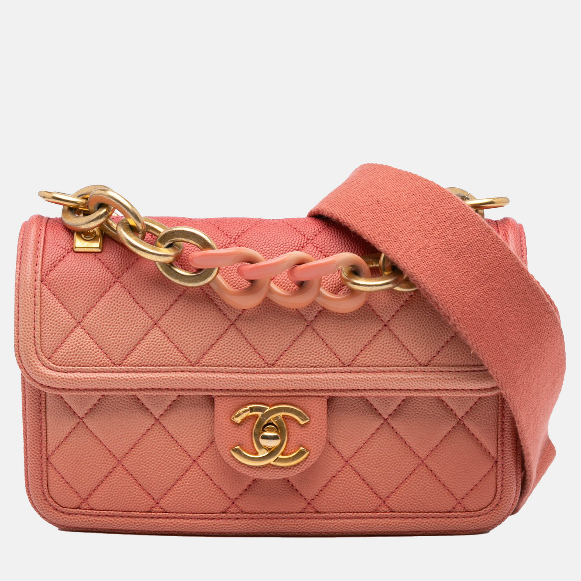 Chanel Pink Small Quilted Caviar Sunset On The Sea Flap, Shoulder Bags - Luxury Closet catalog