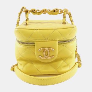 Chanel Yellow Leather Vanity Case Shoulder Bag, Shoulder Bags - Luxury Closet catalog