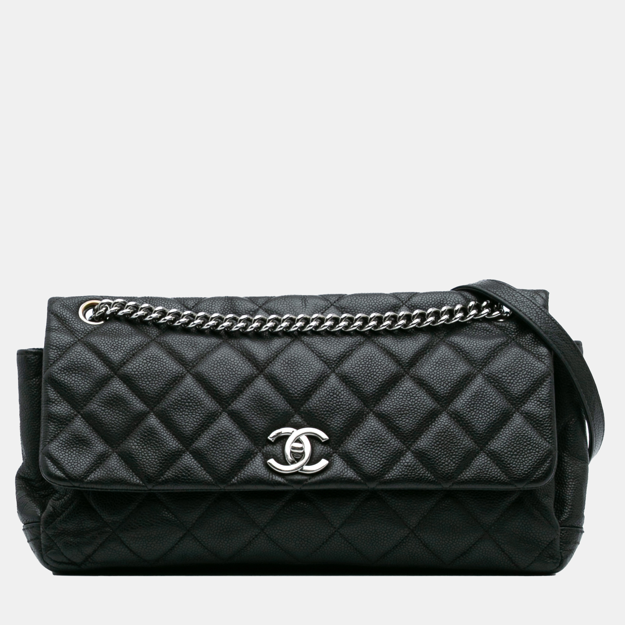 Chanel Black Quilted Iridescent Caviar Lady Pearly Flap, Shoulder Bags - Luxury Closet catalog