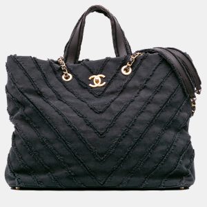 Chanel Black Chevron Canvas Cuba Patchwork Shopper Tote, Tote Handbags - Luxury Closet catalog