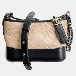 Chanel Beige and Black Leather Gabrielle Small Bag, Backpacks - Luxury Closet catalog